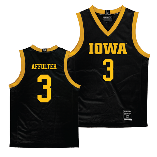 Iowa Women's Black Basketball Jersey  - Sydney Affolter