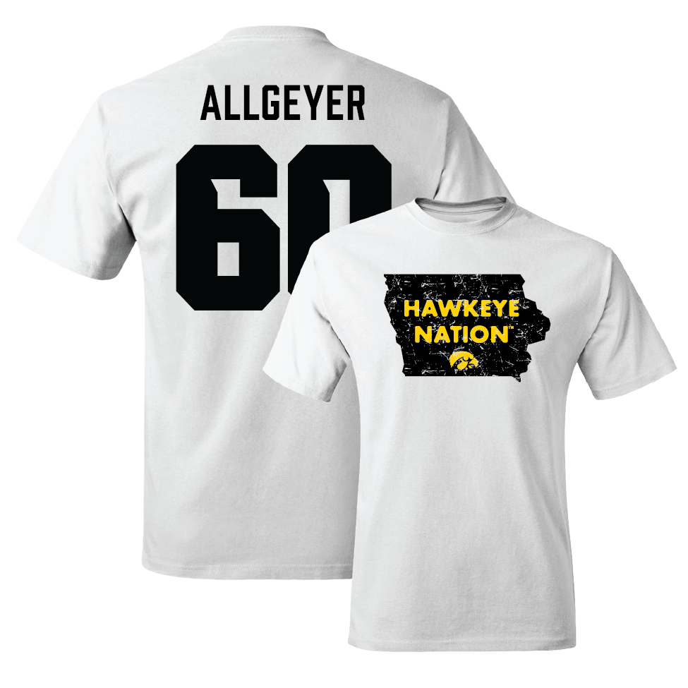 White Football State Comfort Colors Tee   - Lucas Allgeyer