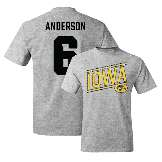 Sport Grey Football Slant Tee   - Seth Anderson