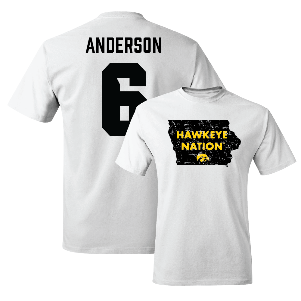 White Football State Comfort Colors Tee   - Seth Anderson