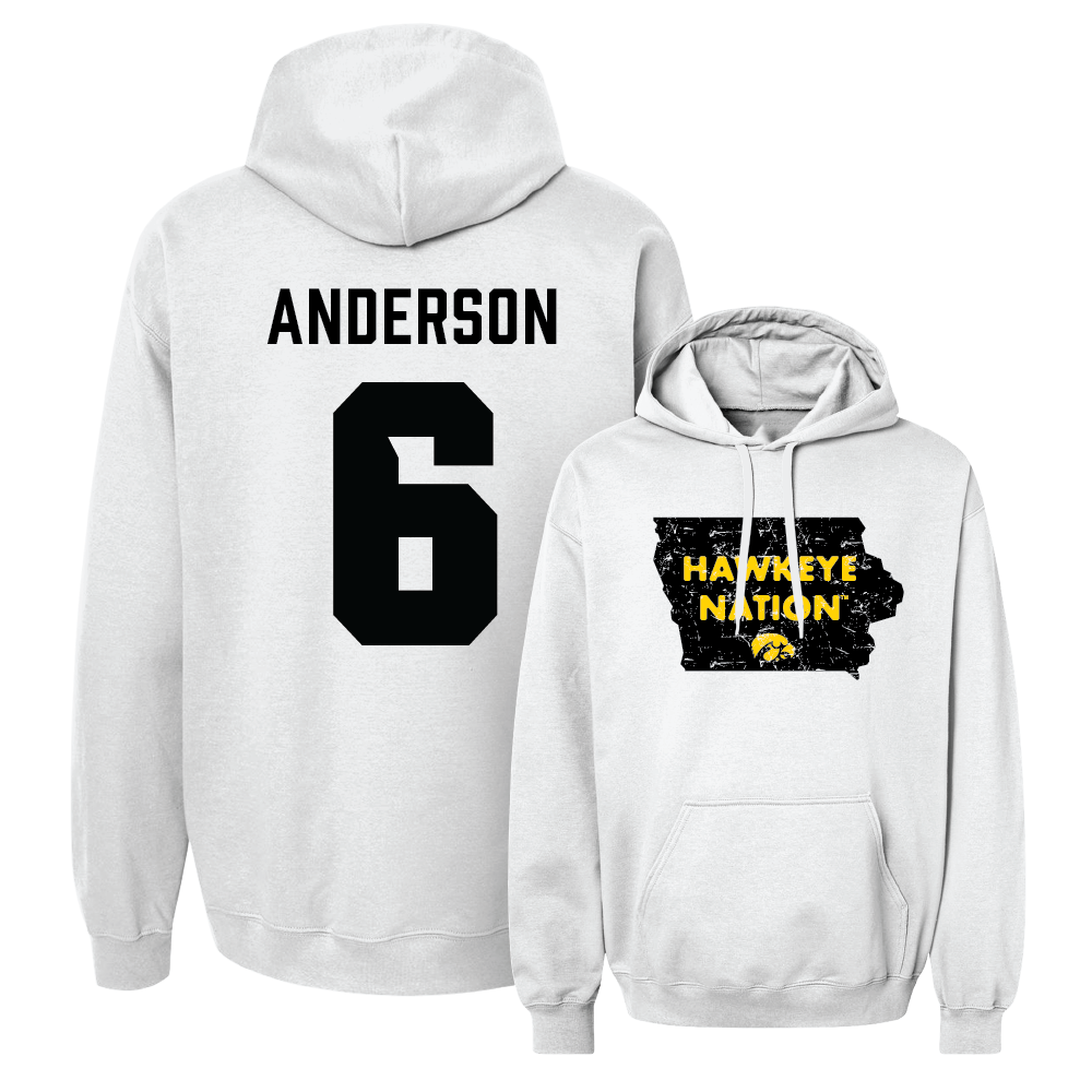 White Football State Hoodie   - Seth Anderson