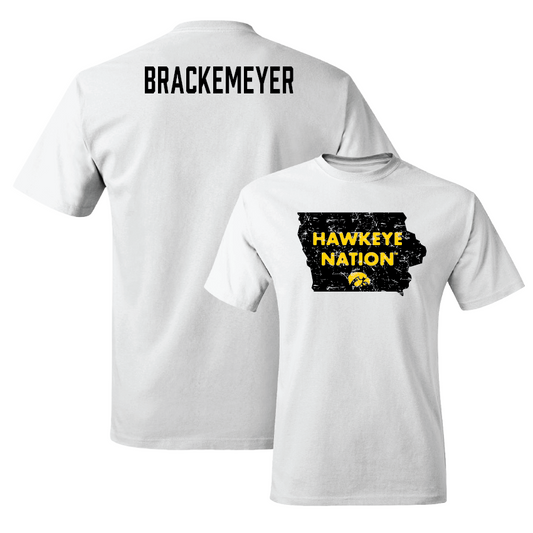 Track & Field White State Comfort Colors Tee - Koby Brackemeyer