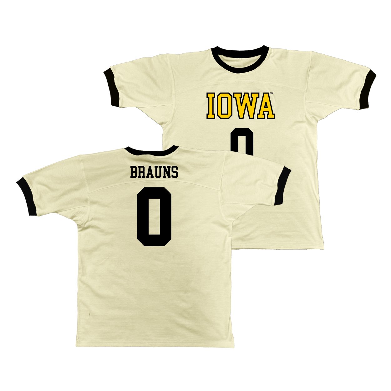 Iowa Retro Ringer Tee - Even Brauns