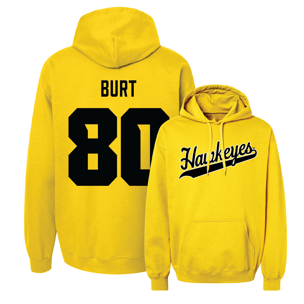 Gold Football Script Hoodie   - Michael Burt