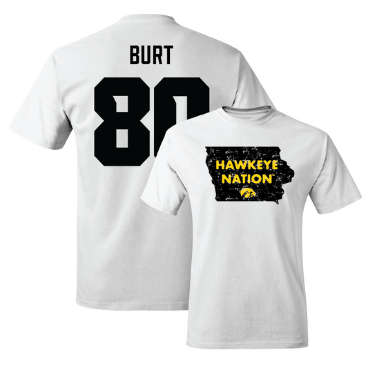 White Football State Comfort Colors Tee   - Michael Burt