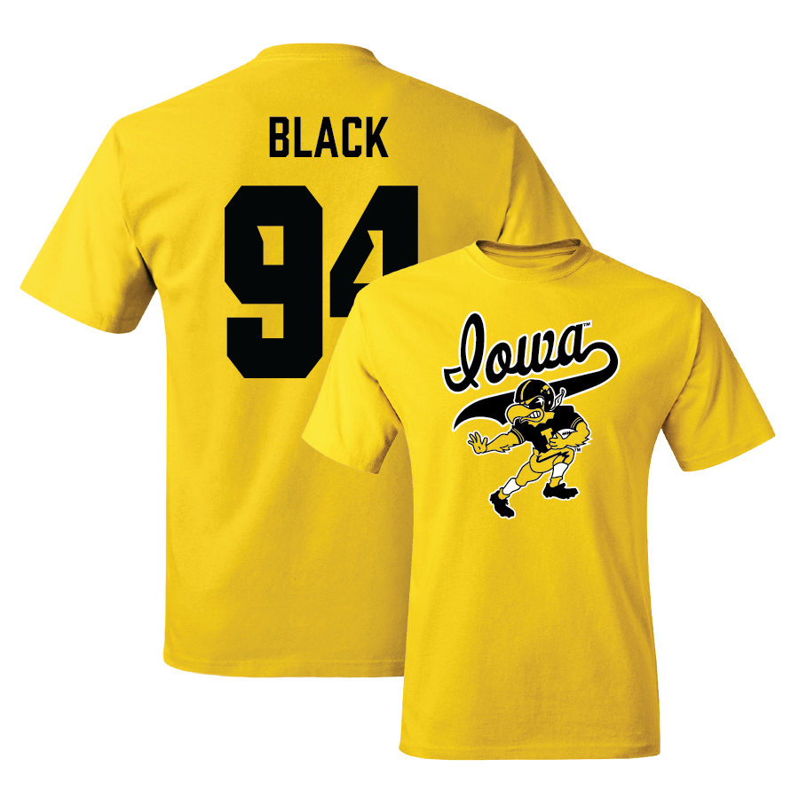 Gold Football Mascot Tee - Yahya Black