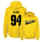 Gold Football Script Hoodie - Yahya Black