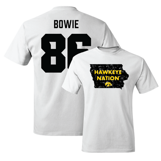 White Football State Comfort Colors Tee   - Jeff Bowie