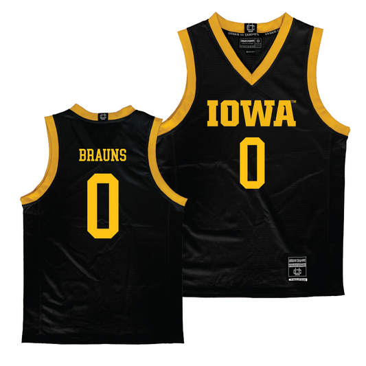 Iowa Men's Black Basketball Jersey - Even Brauns