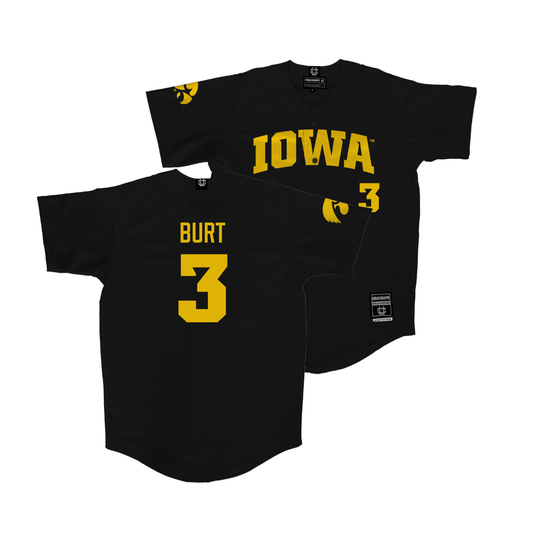 Iowa Baseball Black Jersey - Max Burt