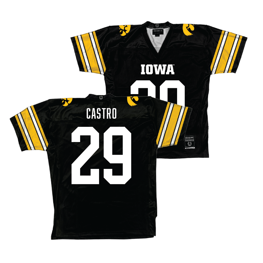 Black Iowa Football Jersey - Sebastian Castro