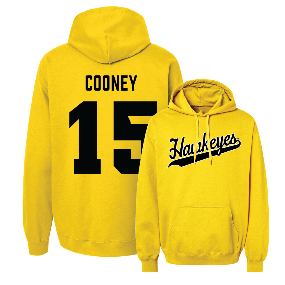 Gold Football Script Hoodie   - Carson Cooney