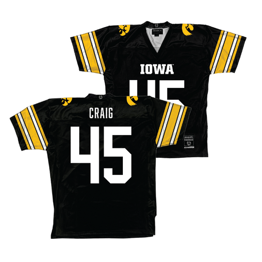 Black Iowa Football Jersey - Deontae Craig