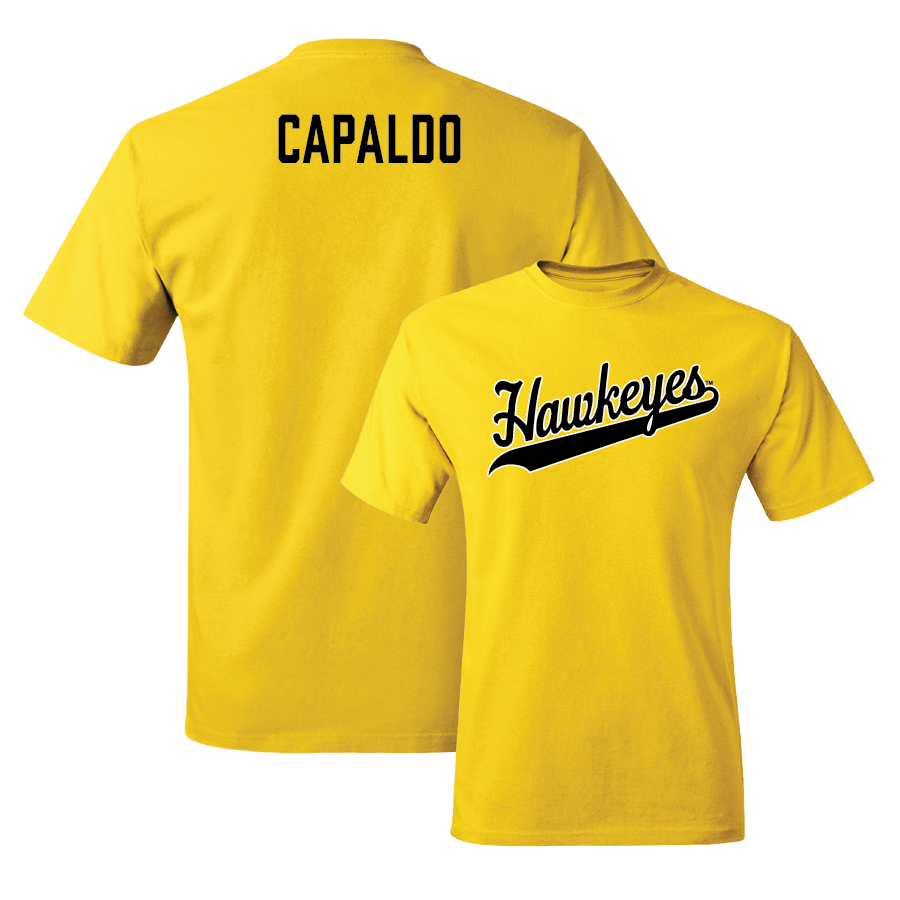 Gold Track & Field Script Tee - Sal Capaldo