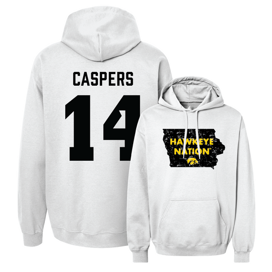 Women's Volleyball White State Hoodie - Jacqlyn Caspers