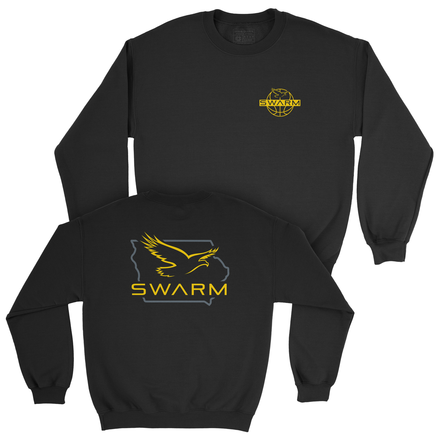 Iowa Swarm Collective: Black Swarm Basketball Crewneck