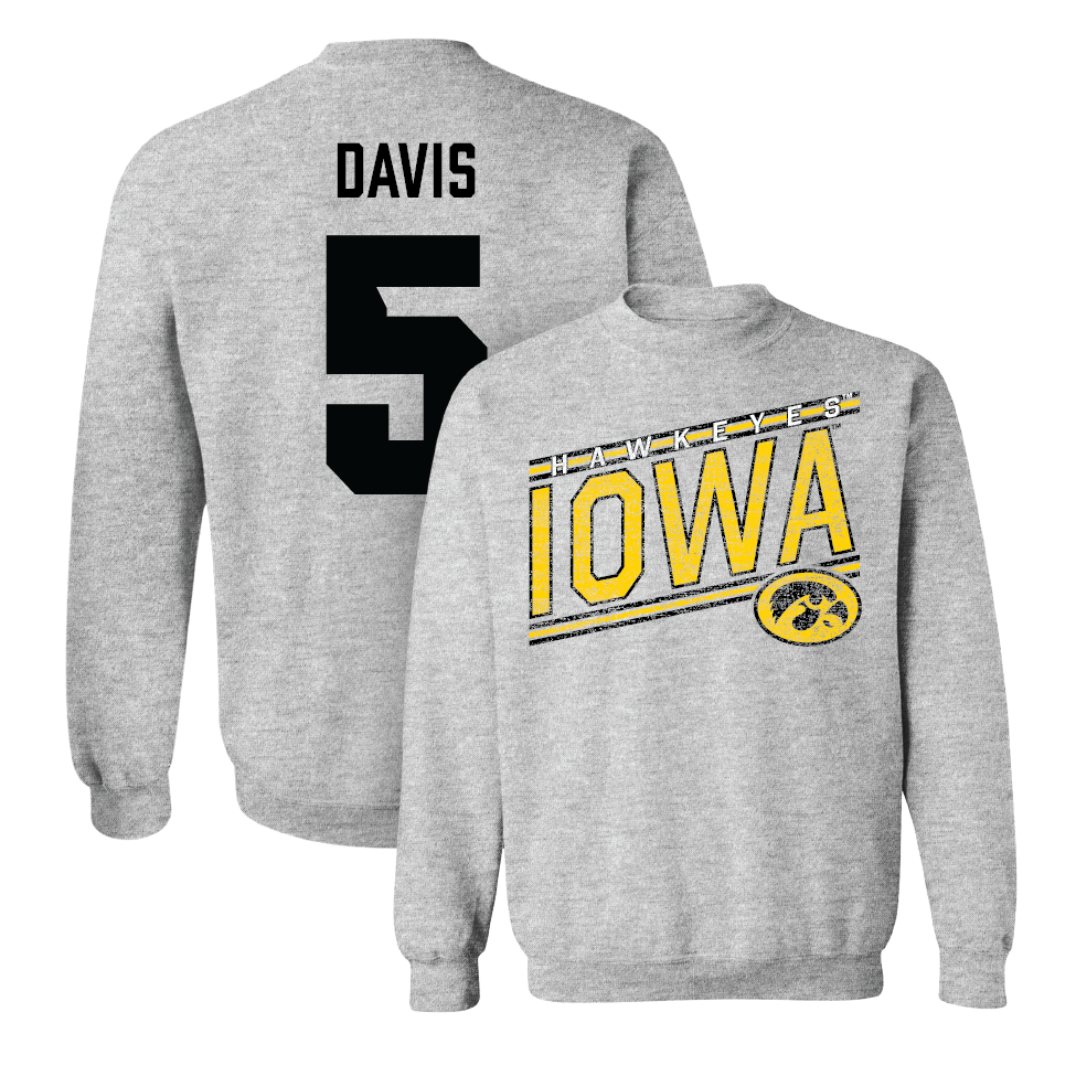 Sport Grey Football Slant Crew   - Teegan Davis