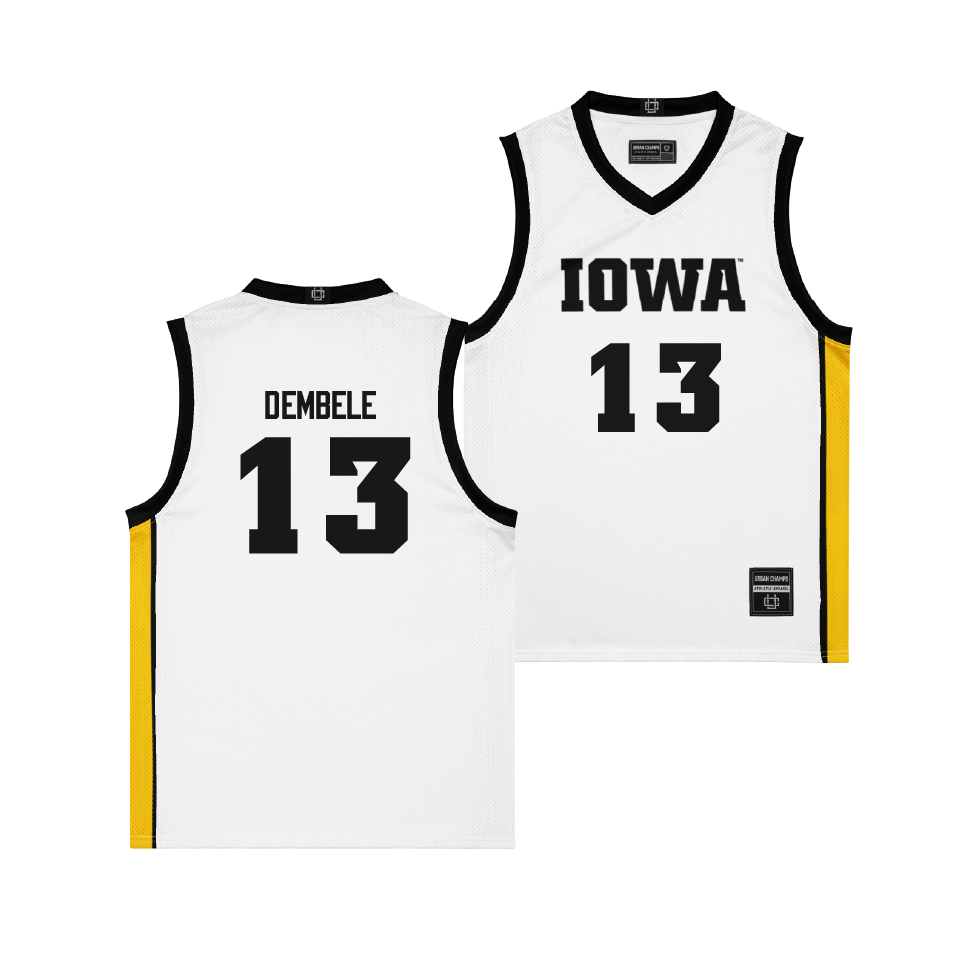 Iowa Men's Basketball White Jersey - Ladji Kalilou Dembélé