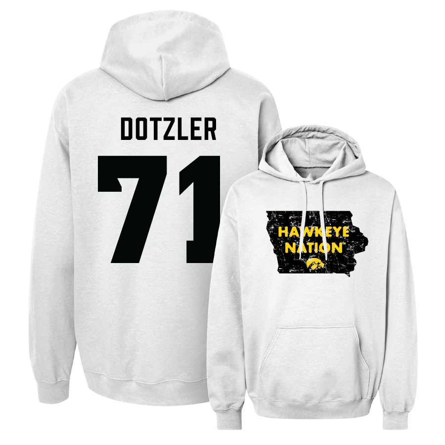 White Football State Hoodie   - Jack Dotzler