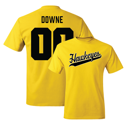 Gold Softball Script Tee - Haley Downe