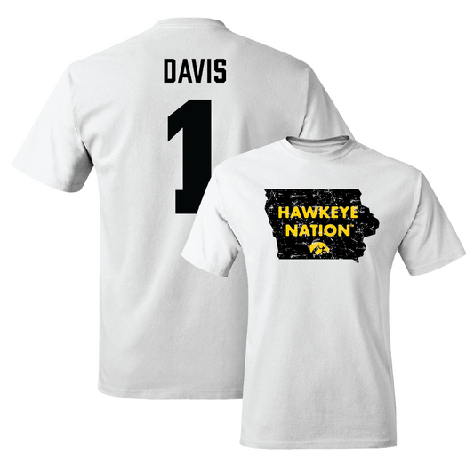 Women's Basketball White State Comfort Colors Tee - Molly Davis