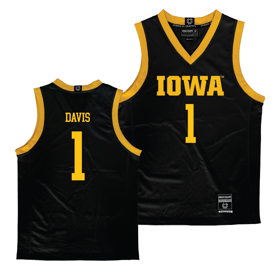 Iowa Women's Black Basketball Jersey - Molly Davis | #1