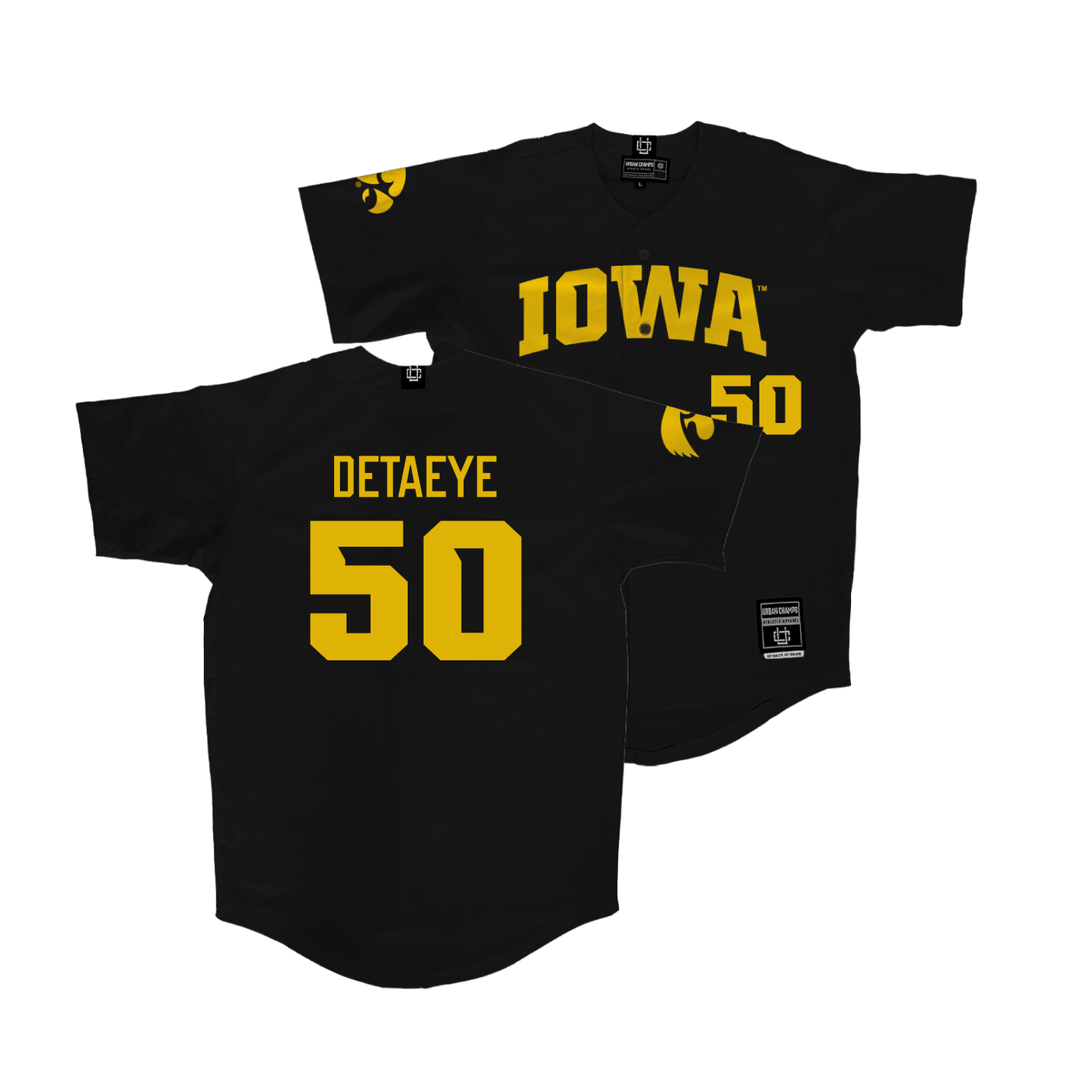 Iowa Baseball Black Jersey - Benjamin DeTaeye
