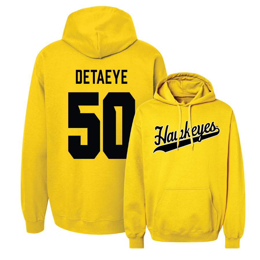 Gold Baseball Script Hoodie - Benjamin DeTaeye