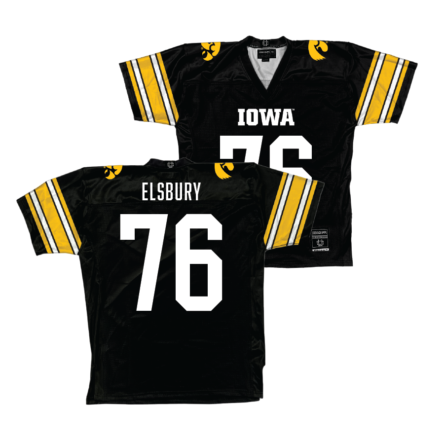 Iowa Football Black Jersey - Tyler Elsbury