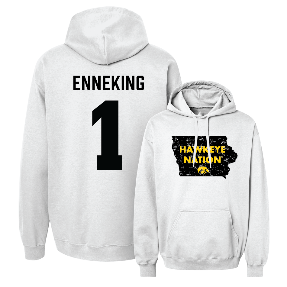 Women's Soccer White State Hoodie  - Macy Enneking