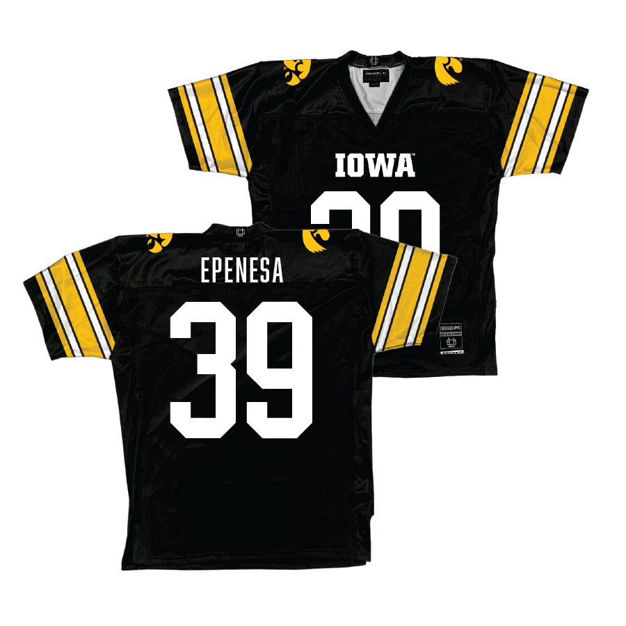 Iowa Football Black Jersey - Eric Epenesa