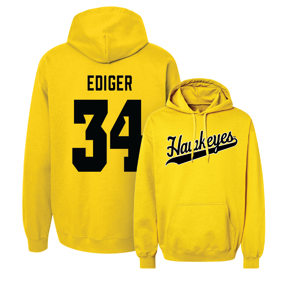 Gold Women's Basketball Script Hoodie - AJ Ediger