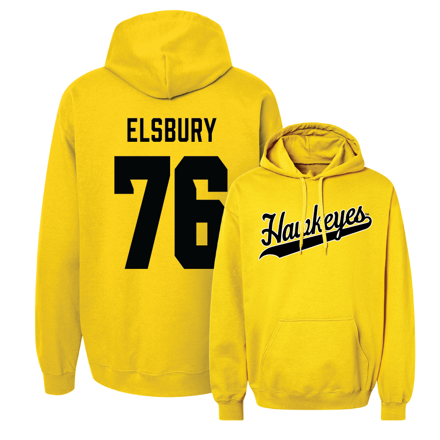 Gold Football Script Hoodie - Tyler Elsbury