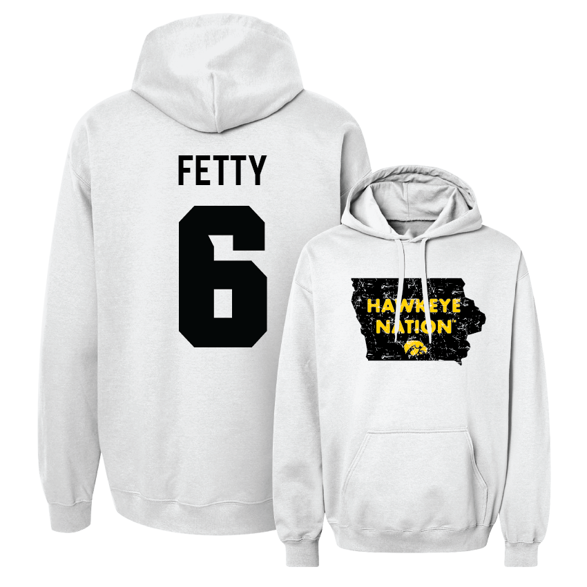 Women's Soccer White State Hoodie  - Rielee Fetty