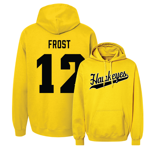 Gold Baseball Script Hoodie  - Jaixen Frost