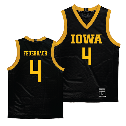 Iowa Women's Black Basketball Jersey - Kylie Feuerbach | #4