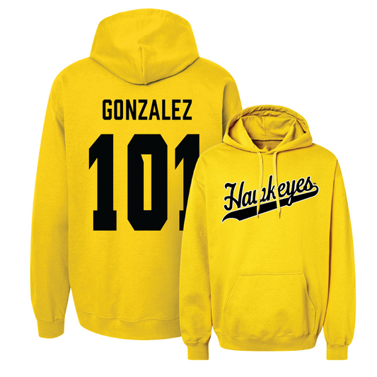 Gold Women's Wrestling Script Hoodie  - Emilie Gonzalez