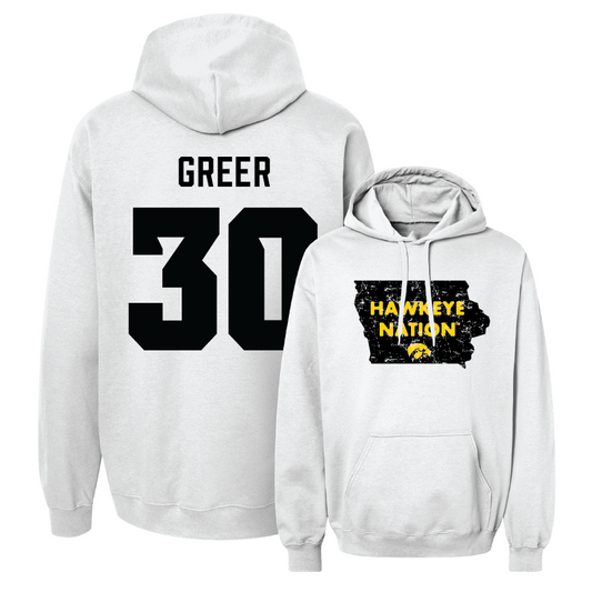 Women's Soccer White State Hoodie  - Millie Greer