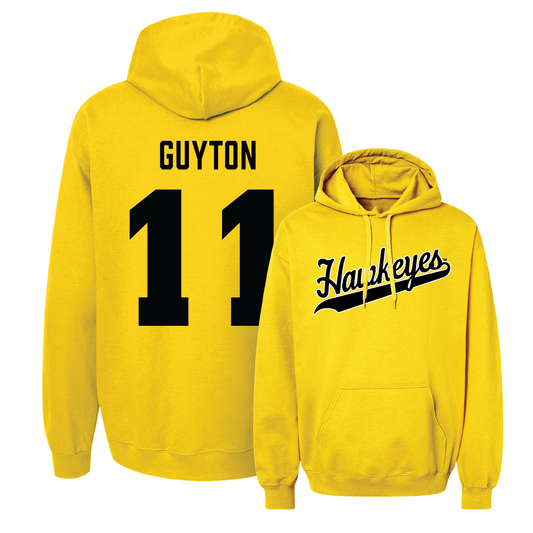 Gold Women's Basketball Script Hoodie  - Aaliyah Guyton