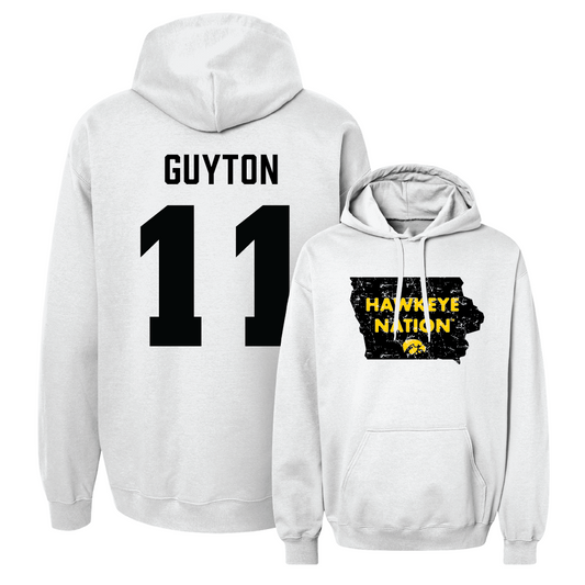 Women's Basketball White State Hoodie  - Aaliyah Guyton