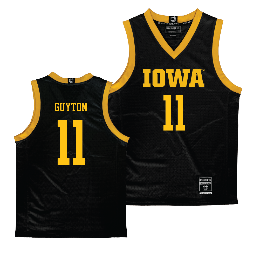 Iowa Women's Black Basketball Jersey  - Aaliyah Guyton