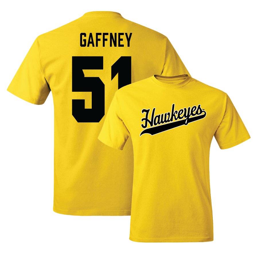 Gold Football Script Tee - Luke Gaffney