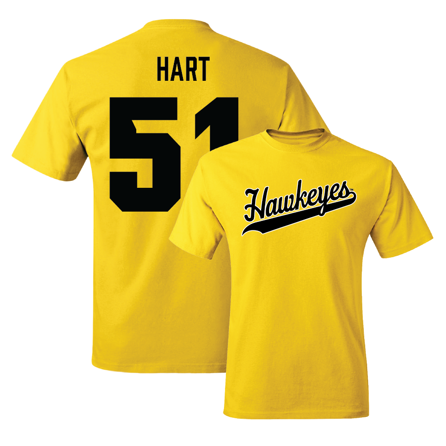 Gold Baseball Script Tee  - Sam Hart