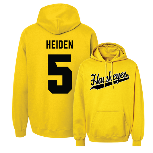 Gold Women's Basketball Script Hoodie  - Ava Heiden