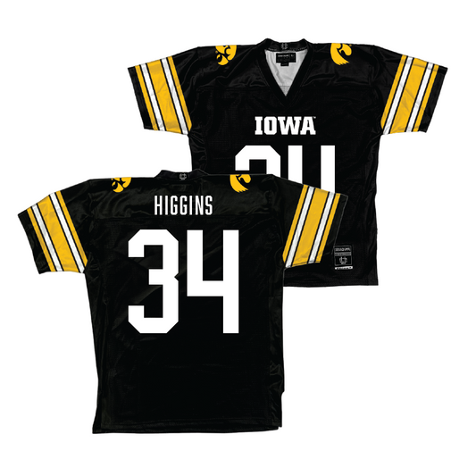 Black Iowa Football Jersey - Jay Higgins