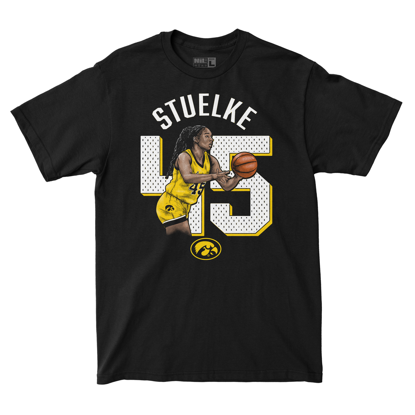 EXCLUSIVE RELEASE: Hannah Stuelke "45" Illustrated Black Tee