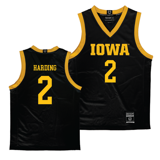 Iowa Men's Black Basketball Jersey - Brock Harding | #2