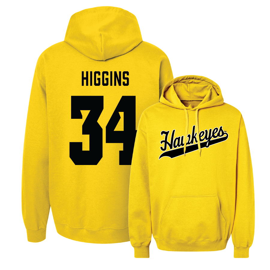 Gold Football Script Hoodie - Jay Higgins