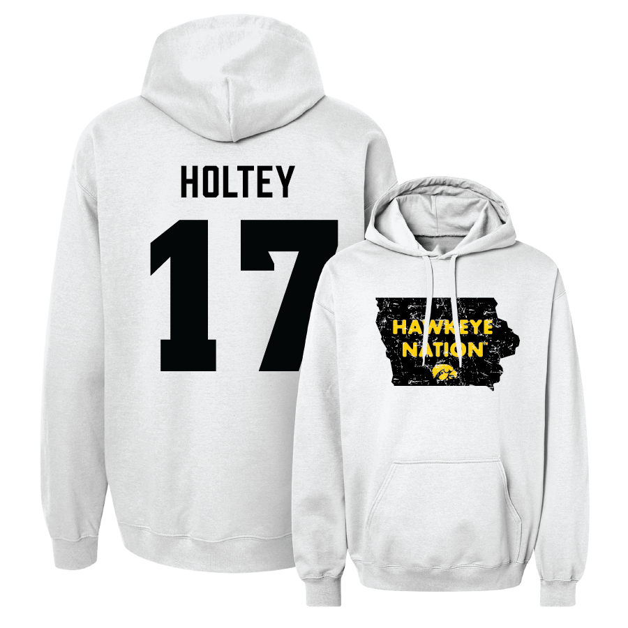 Women's Soccer White State Hoodie - Delaney Holtey