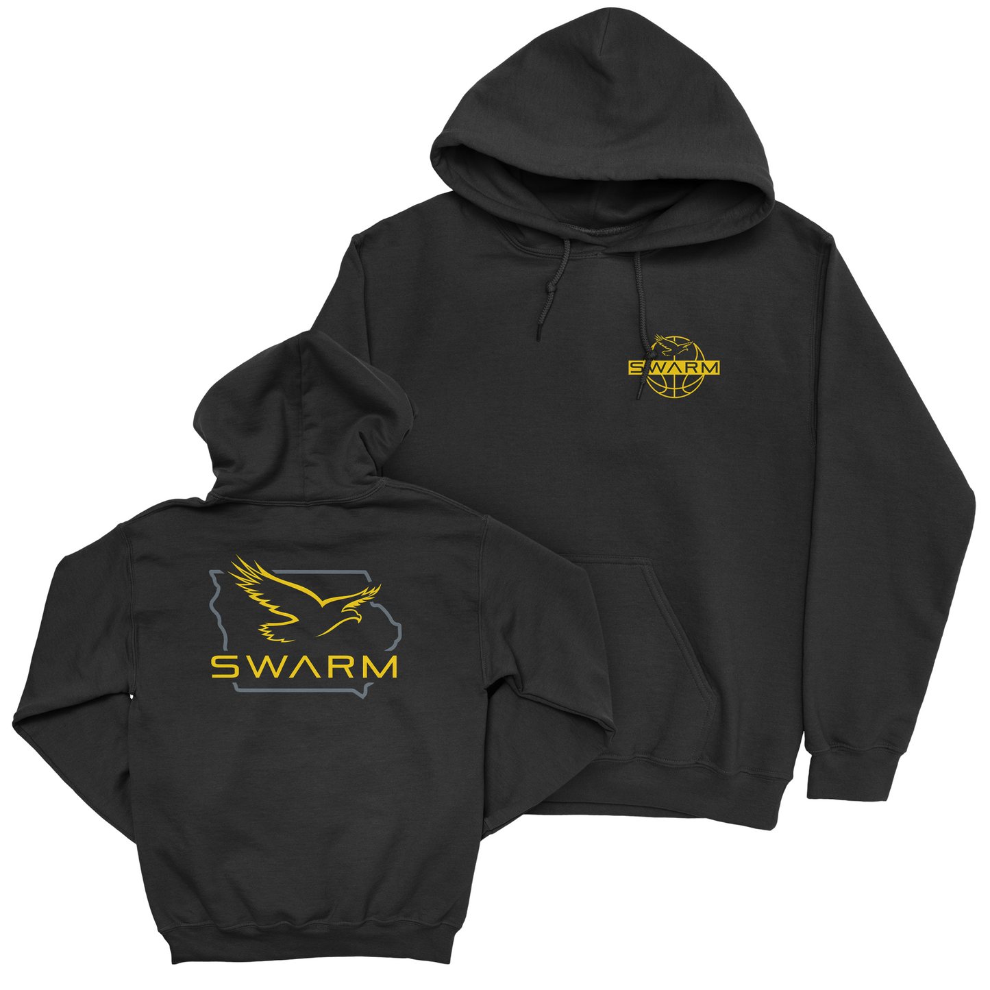 Iowa Swarm Collective: Black Swarm Basketball Hoodie